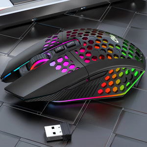 Rechargeable Mouse Wireless Silent RGB LED Backlight
