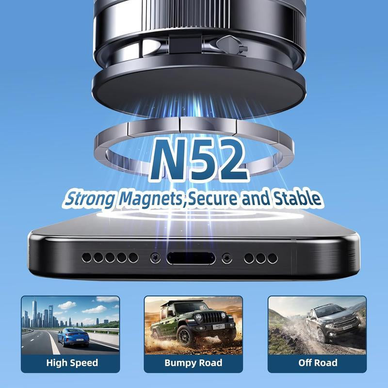 Adjustable Vacuum Magnetic Phone Holdersuction Cup Phone Mount for Magsafe, Portablecell Phone Holder for Car,Makeup/Gym/Mirror, Fitfor All Iphone Iphone 11 and above Fathersdaygift